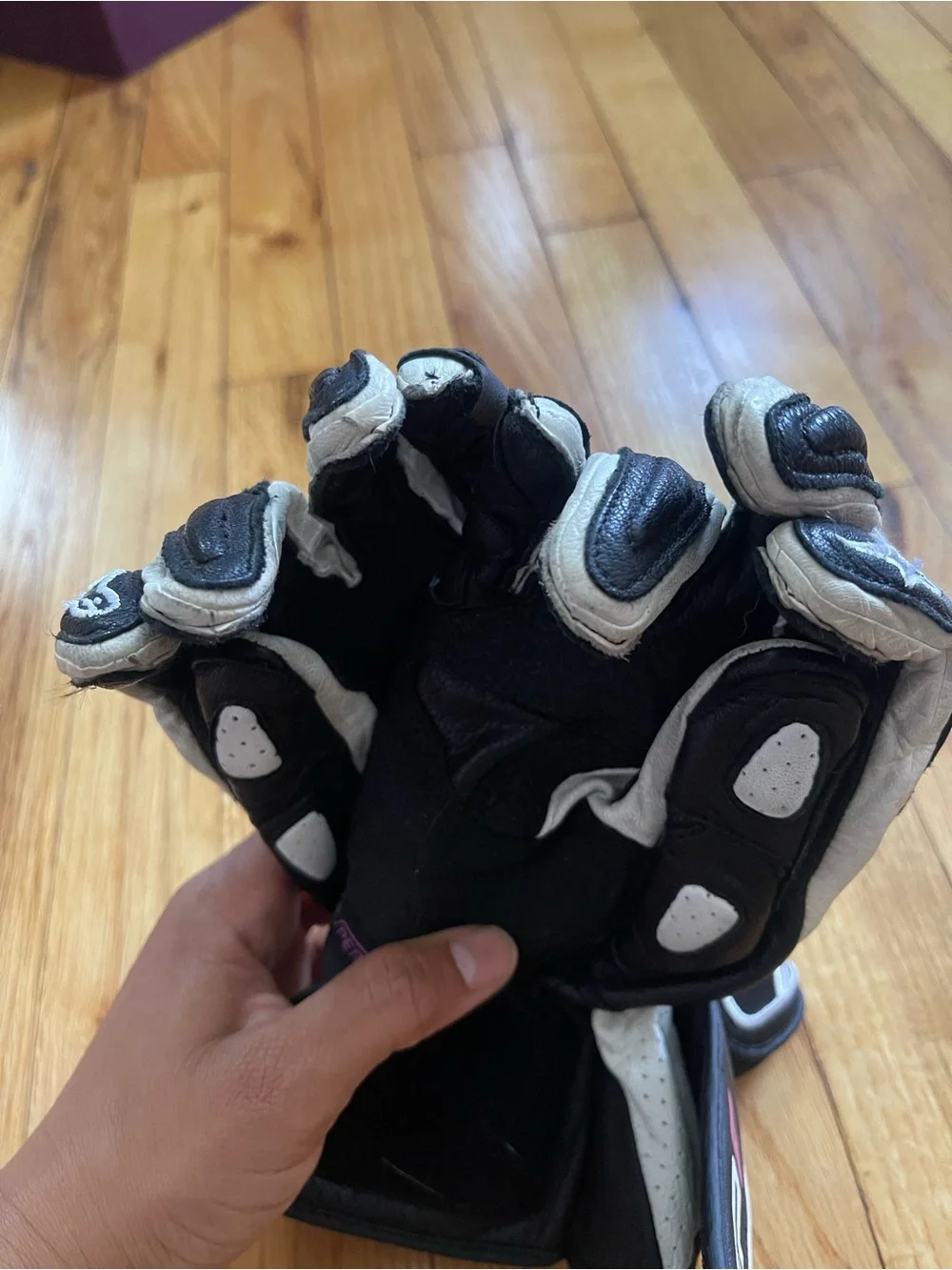Alpinestars Black White Pink Sport Motorcycle Gloves